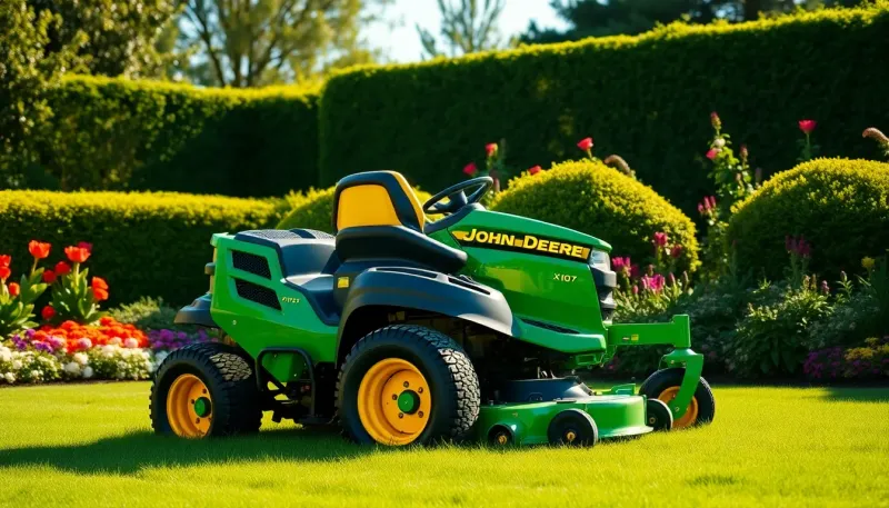 Découvrez le john deere x 107 : le tracteur tondeuse idéal